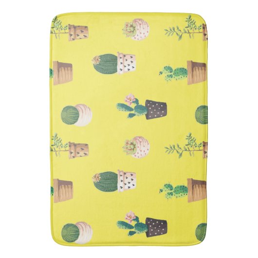 Groene dessert Succulent Cactus in Pots Badmat (Voorkant Verticaal)