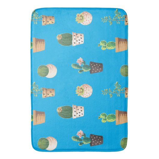 Groene dessert Succulent Cactus in Pots Badmat (Voorkant Verticaal)