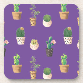 Groene dessert Succulent Cactus in Pots Bier Onderzetter