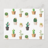 Groene dessert Succulent Cactus in Pots Briefkaart (Voorkant)