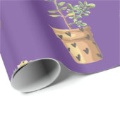 Groene dessert Succulent Cactus in Pots Cadeaupapier (Rol Hoek)