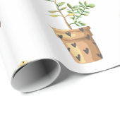 Groene dessert Succulent Cactus in Pots Cadeaupapier (Rol Hoek)