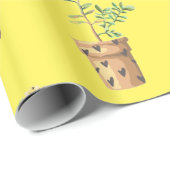 Groene dessert Succulent Cactus in Pots Cadeaupapier (Rol Hoek)