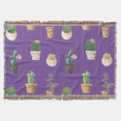 Groene dessert Succulent Cactus in Pots Deken (Voorkant)