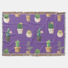 Groene dessert Succulent Cactus in Pots Deken