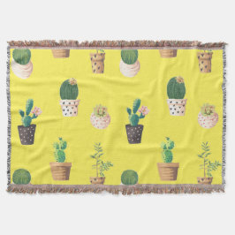 Groene dessert Succulent Cactus in Pots Deken