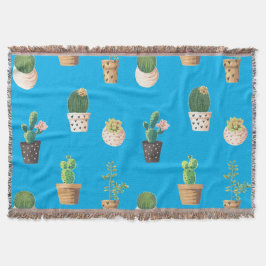 Groene dessert Succulent Cactus in Pots Deken