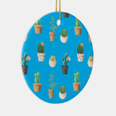 Groene dessert Succulent Cactus in Pots Keramisch Ornament (Rechts)