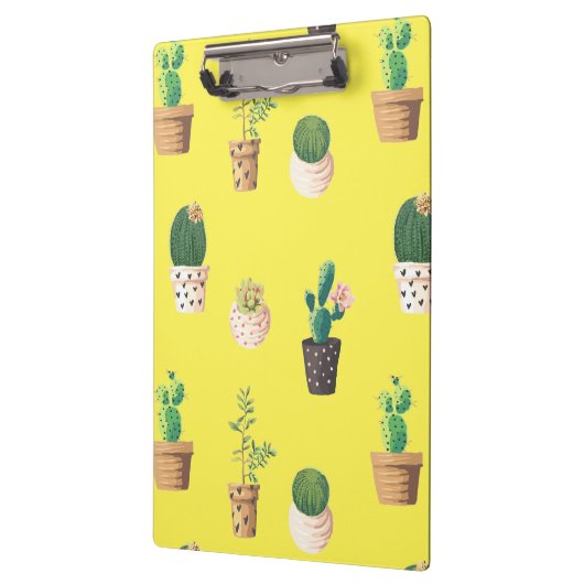 Groene dessert Succulent Cactus in Pots Klembord (Links)