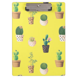 Groene dessert Succulent Cactus in Pots Klembord