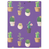 Groene dessert Succulent Cactus in Pots Klembord (Achterkant)