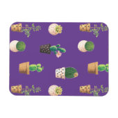 Groene dessert Succulent Cactus in Pots Magneet (Horizontaal)