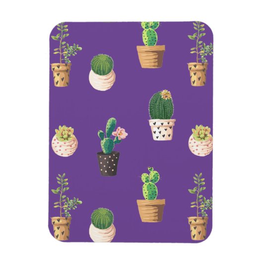 Groene dessert Succulent Cactus in Pots Magneet (Verticaal)