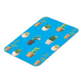 Groene dessert Succulent Cactus in Pots Magneet (Linkerzijde)