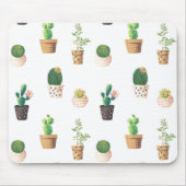 Groene dessert Succulent Cactus in Pots Muismat (Voorkant)