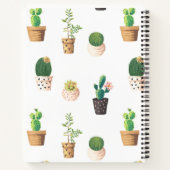 Groene dessert Succulent Cactus in Pots Notitieboek (Achterkant)