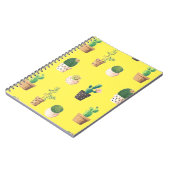 Groene dessert Succulent Cactus in Pots Notitieboek (Linkerzijde)