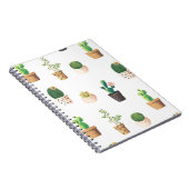 Groene dessert Succulent Cactus in Pots Notitieboek (Rechterzijde)