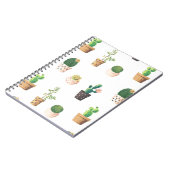 Groene dessert Succulent Cactus in Pots Notitieboek (Linkerzijde)