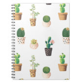 Groene dessert Succulent Cactus in Pots Notitieboek (Voorkant)