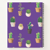 Groene dessert Succulent Cactus in Pots Notitieboek (Achterkant)
