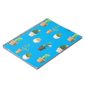 Groene dessert Succulent Cactus in Pots Notitieboek (Linkerzijde)