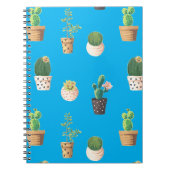 Groene dessert Succulent Cactus in Pots Notitieboek (Voorkant)