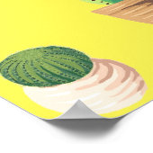 Groene dessert Succulent Cactus in Pots Poster (Hoek)