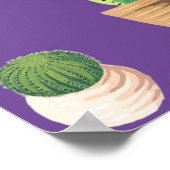 Groene dessert Succulent Cactus in Pots Poster (Hoek)