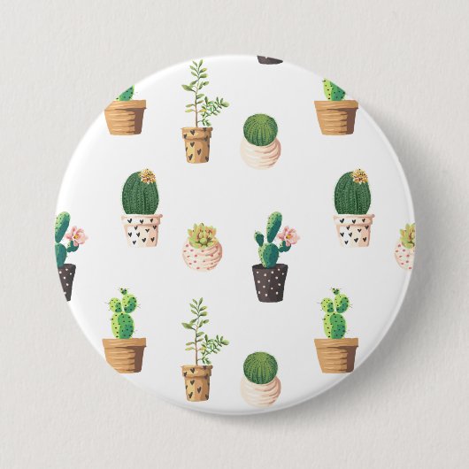 Groene dessert Succulent Cactus in Pots Ronde Button 7,6 Cm (Voorkant)