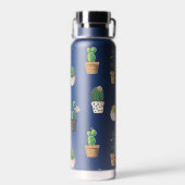 Groene dessert Succulent Cactus in Pots Waterfles (Achterkant)