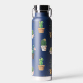 Groene dessert Succulent Cactus in Pots Waterfles (Voorkant)