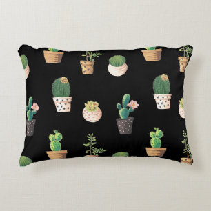 Groene Dessrt Succulent Cactus in Pots Accent Kussen