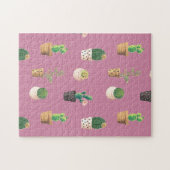 Groene Dessrt Succulent Cactus in Pots Legpuzzel (Horizontaal)