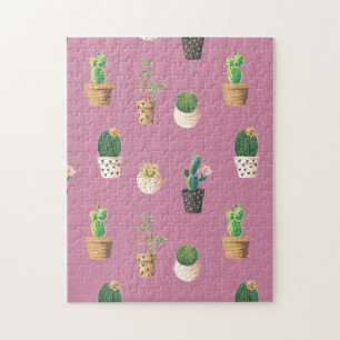 Groene Dessrt Succulent Cactus in Pots Legpuzzel