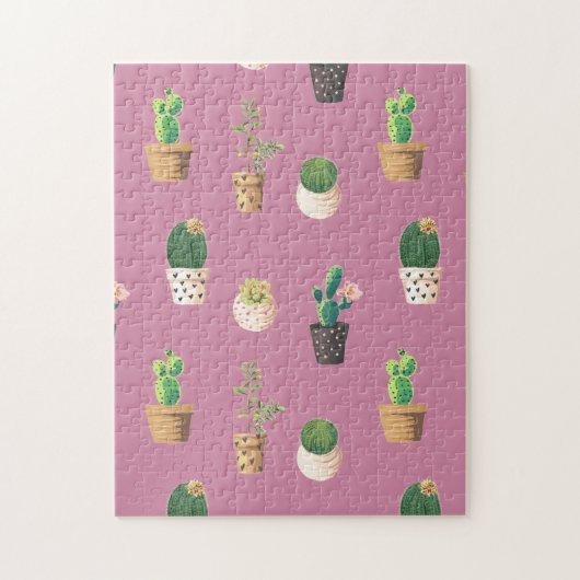 Groene Dessrt Succulent Cactus in Pots Legpuzzel (Verticaal)
