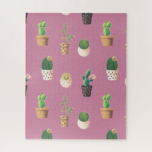 Groene Dessrt Succulent Cactus in Pots Legpuzzel (Verticaal)