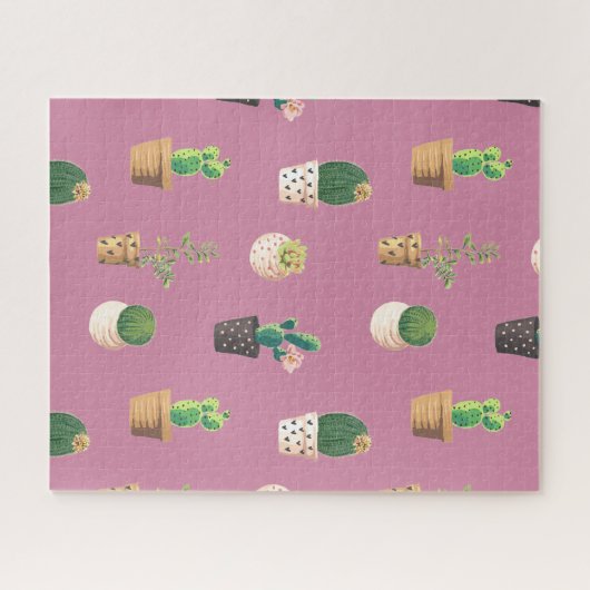 Groene Dessrt Succulent Cactus in Pots Legpuzzel (Horizontaal)