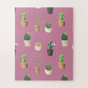 Groene Dessrt Succulent Cactus in Pots Legpuzzel