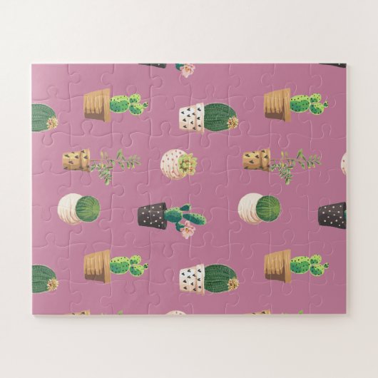 Groene Dessrt Succulent Cactus in Pots Legpuzzel (Horizontaal)