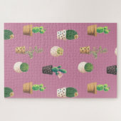 Groene Dessrt Succulent Cactus in Pots Legpuzzel (Horizontaal)