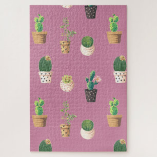 Groene Dessrt Succulent Cactus in Pots Legpuzzel