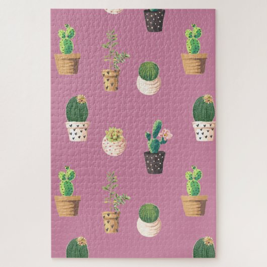 Groene Dessrt Succulent Cactus in Pots Legpuzzel (Verticaal)