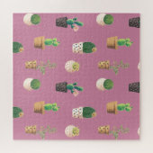 Groene Dessrt Succulent Cactus in Pots Legpuzzel (Horizontaal)