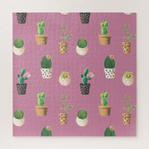 Groene Dessrt Succulent Cactus in Pots Legpuzzel