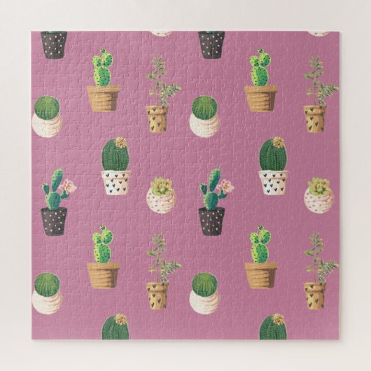 Groene Dessrt Succulent Cactus in Pots Legpuzzel (Verticaal)