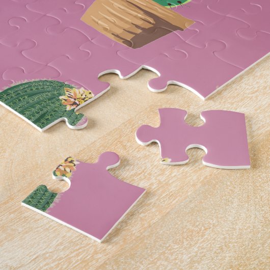 Groene Dessrt Succulent Cactus in Pots Legpuzzel (Zijkant)