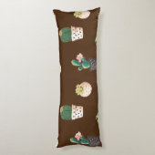 Groene Dessrt Succulent Cactus in Pots Lichaamskussen (Achterkant (Verticaal))