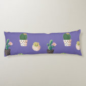 Groene Dessrt Succulent Cactus in Pots Lichaamskussen (Achterkant)