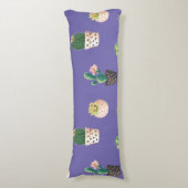 Groene Dessrt Succulent Cactus in Pots Lichaamskussen (Voorkant Verticaal)